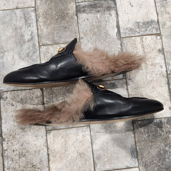 Gucci Black Princetown Slides, Authentic - Picture 5 of 9